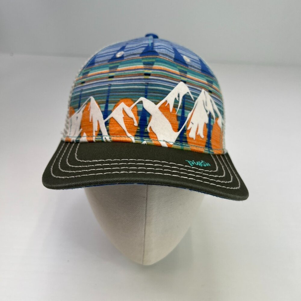 Pistil Hat Men Snap Back Mountain Range Spell Out Street Mesh Party Gym Core No